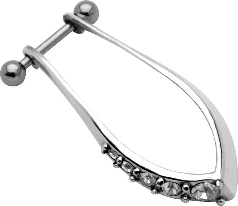 Helix Piercing Kristall Crystal Schild linkes Ohr Barbell