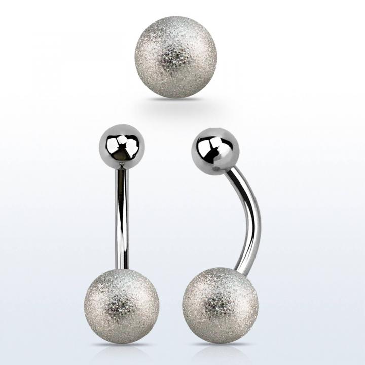 Banane Curved Barbell mit 8mm Diamantoptik-Kugel