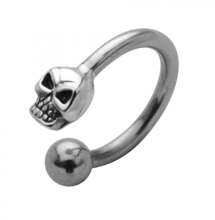 Bauchnabelpiercing Totenkopf Skull Hufeisen Circular Piercing