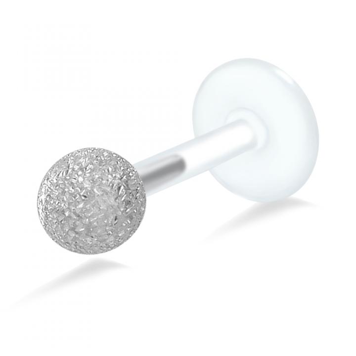 PTFE Tragus Labret 3.5mm-Diamantoptik-Kugel silber schwarz goldfarbig roségoldfarbig