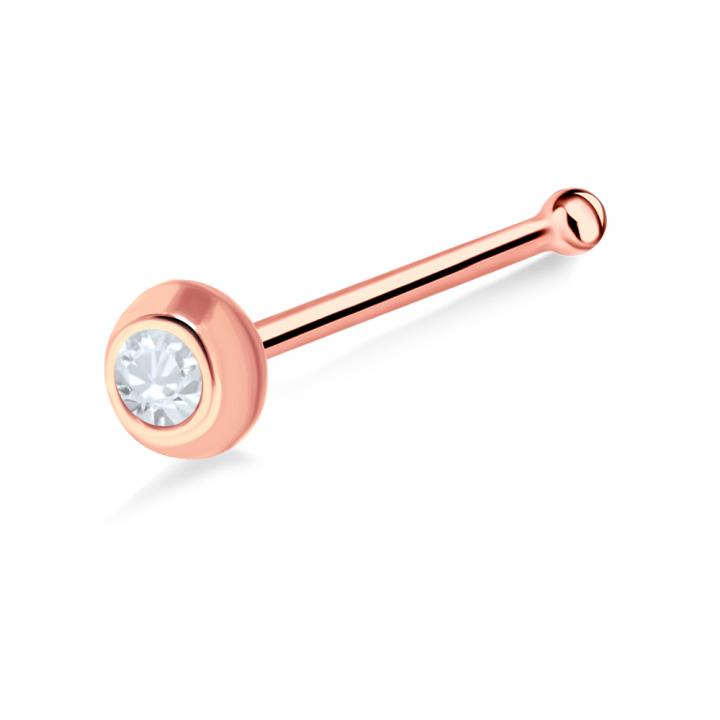 Nasenstecker Pin Kristall Silber silberfarbig schwarz goldfarbig roségoldfarbig