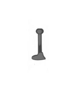 ps13893 Augenbrauen Piercing Herz Schwarz Chirurgenstahl Banane