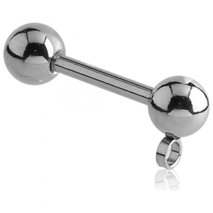 Helix Tragus Barbell mit Öse für Anhänger Ohr Piercing   1.2mm x 6mm