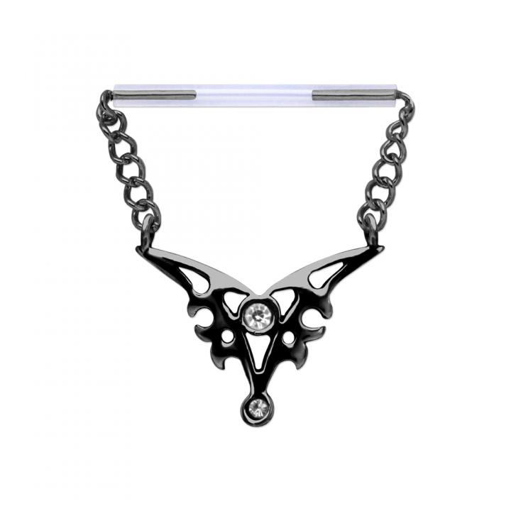 Brustwarzenpiercing PMFK Nippel Piercing Tribal silberfarbig schwarz goldfarbig roségoldfarbig