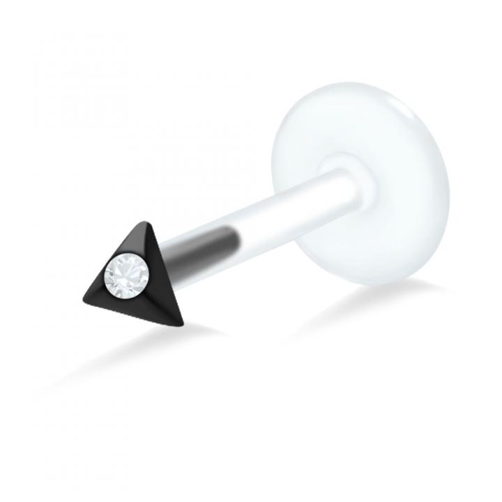 PTFE Tragus Labret Dreieck silber schwarz goldfarbig roségoldfarbig