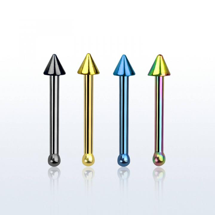 Nasenstecker Pin mit 1.5mm-Spitze schwarz rainbow dunkelblau goldfarbig