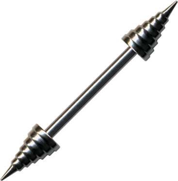 22053 Piercing Barbell Hantel Titan Speerspitzen 1,2/1,6 mm von 6mm bis 22mm