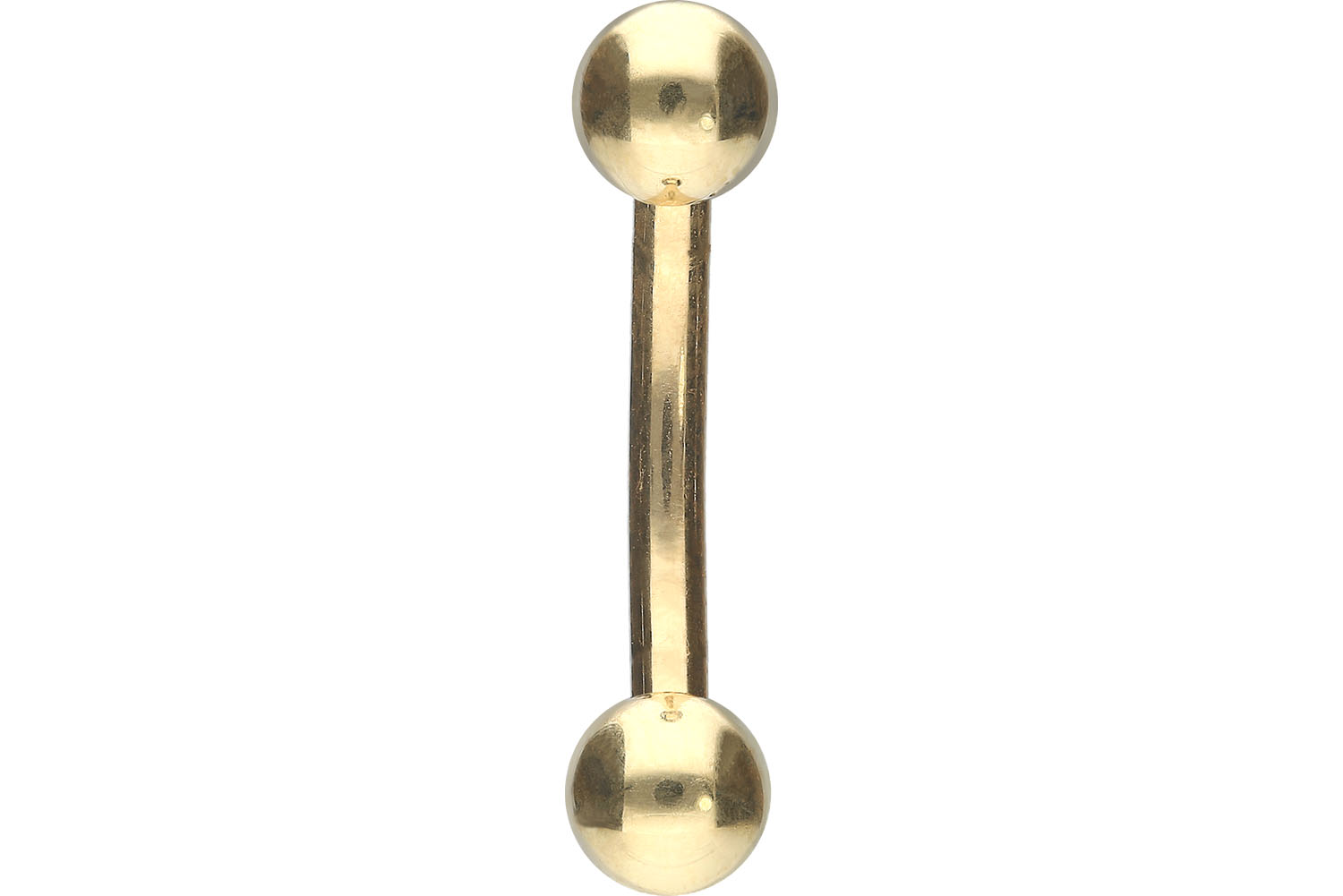 Banane Curved Barbell 18karat Echtgold Gelbgold   1.6mm x 12