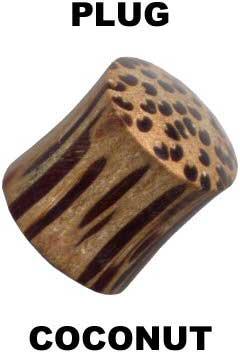 p3625_3 Holz Plug Ohr Piercing aus Kokosnuss Organic