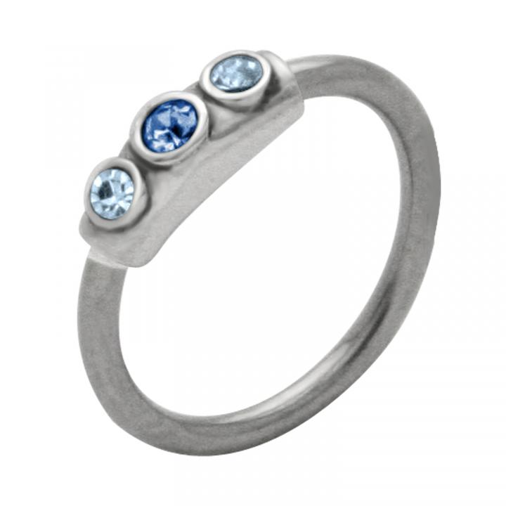 BCR Klemmring kleine blaue Kristalle Ohr Augenbrauen Piercing