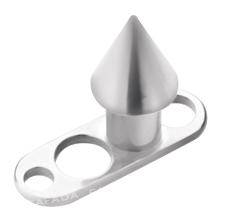 ps13980 Piercing Dermal Anchor Microdermal 3-Loch-Steg mit 3mm-Spitze