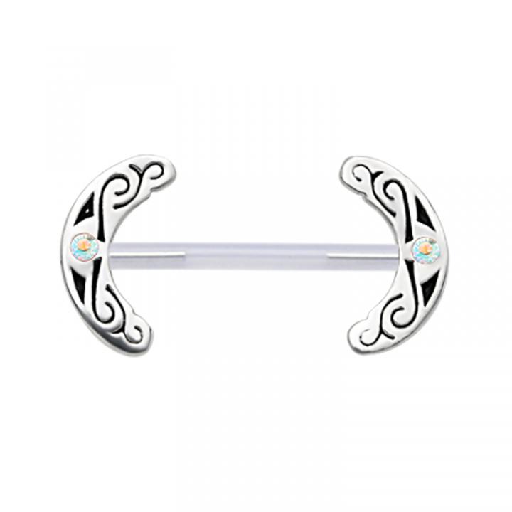 Brustwarzenpiercing PMFK Tribal-Design Barbell Nippel Piercing Hantel