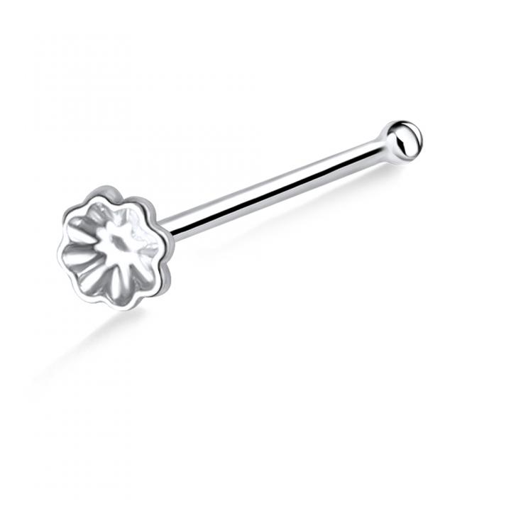 Nasenstecker Pin Blume Silber silberfarbig schwarz goldfarbig roségoldfarbig