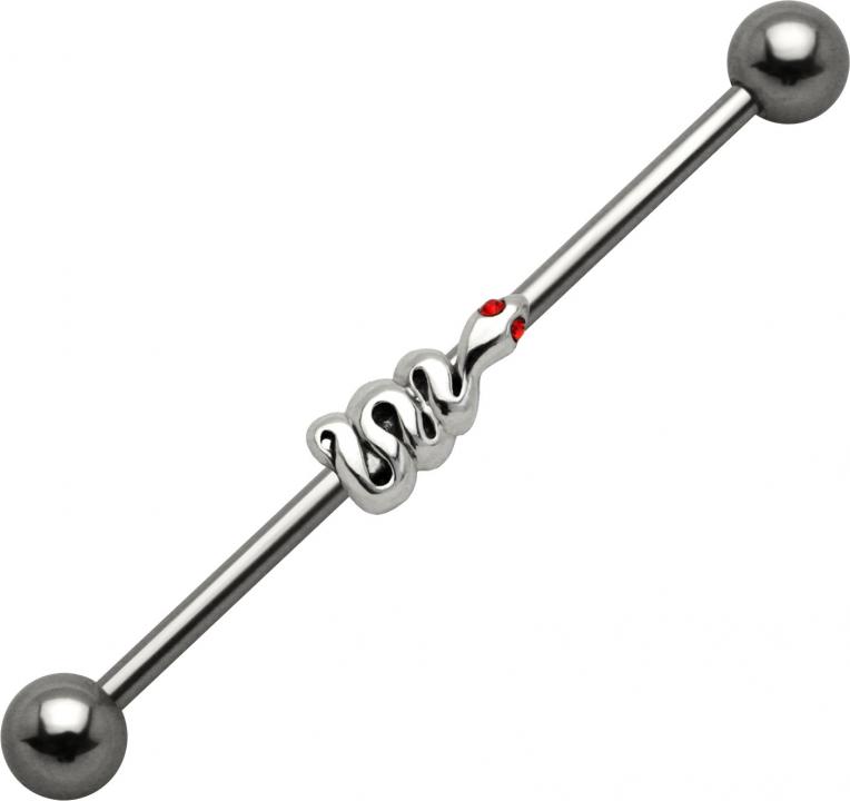 Industrial Piercing Schlange Stahl Barbell Ohr Schmuck