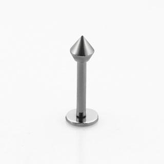 Piercing Labret mit 3mm Cone Spitze aus Stahl 1.2mm Stecker