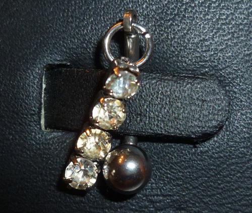 14674 Piercing Banane Nabelbanane mit beweglichem Anhänger
