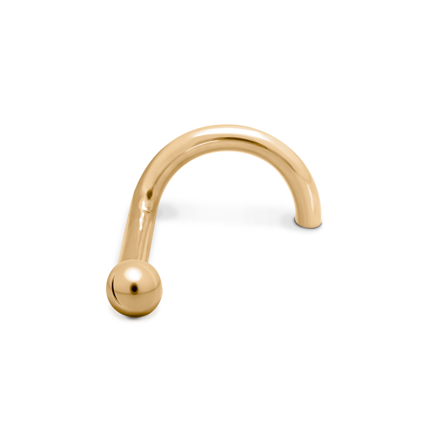 Exklusiver 18Karat Gelbgold Nasenstecker 1.6mm-Kugel  Stabstärke: 0.8mm