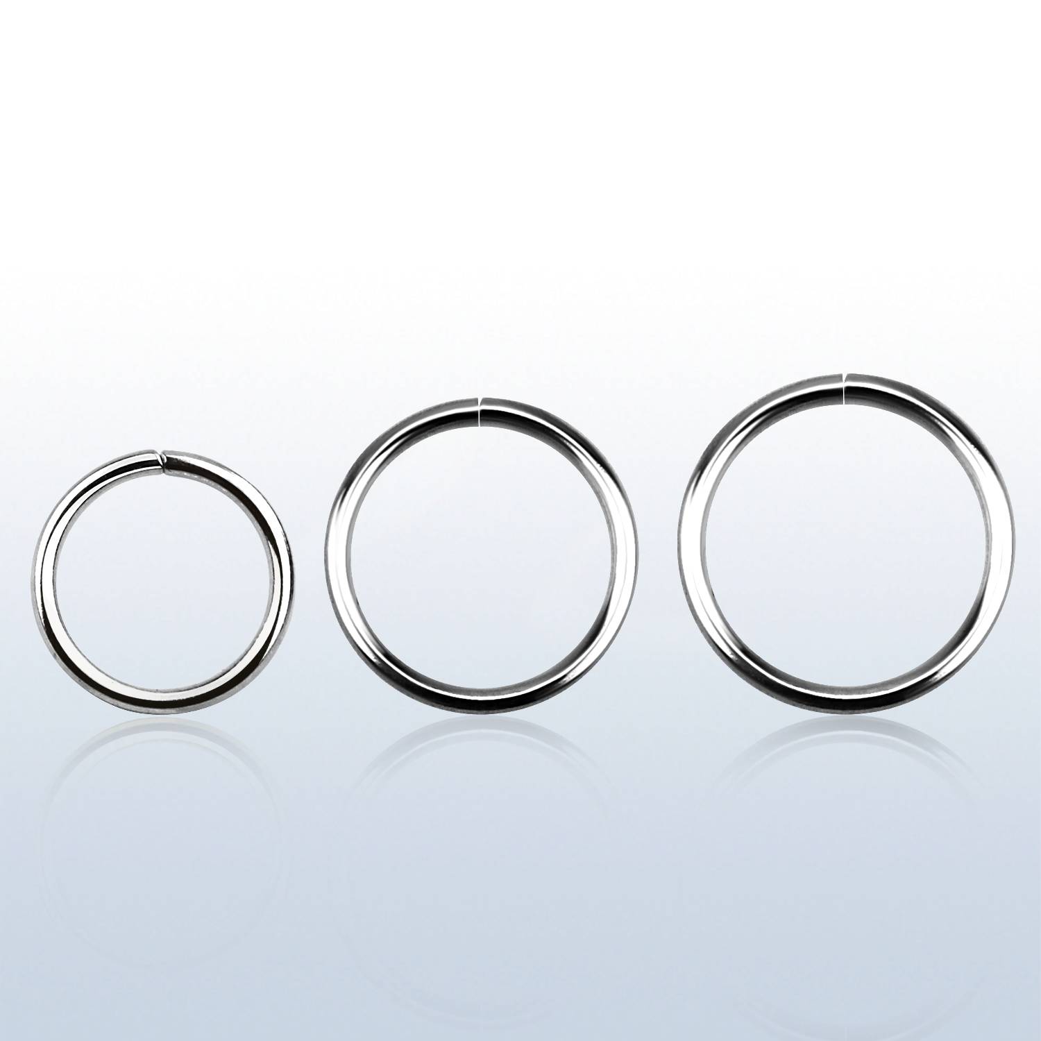 Piercingring Nasenring aus Titan G23 0.8mm Stabstärke