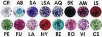 PMFK Piercing Labret Stecker Swarovski Kristall 13 Farben 1,2 mm