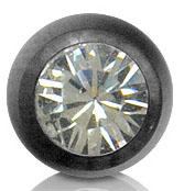 ps13918_2 Piercing Klemmkugel schwarz Kristall Kugel 11 Farben Verschluss