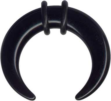 Piercing Expander UV-Acryl Dehnungssichel schwarz Claw Taper