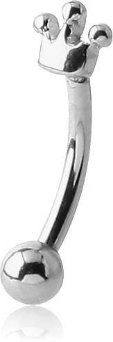 Augenbrauenpiercing Rook Piercing Chirurgenstahl Banane Krone  1.2mm x 8mm