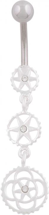 Bauchnabelpiercing Mandalas Chirurgenstahl mit 925er Silber-Motiv
