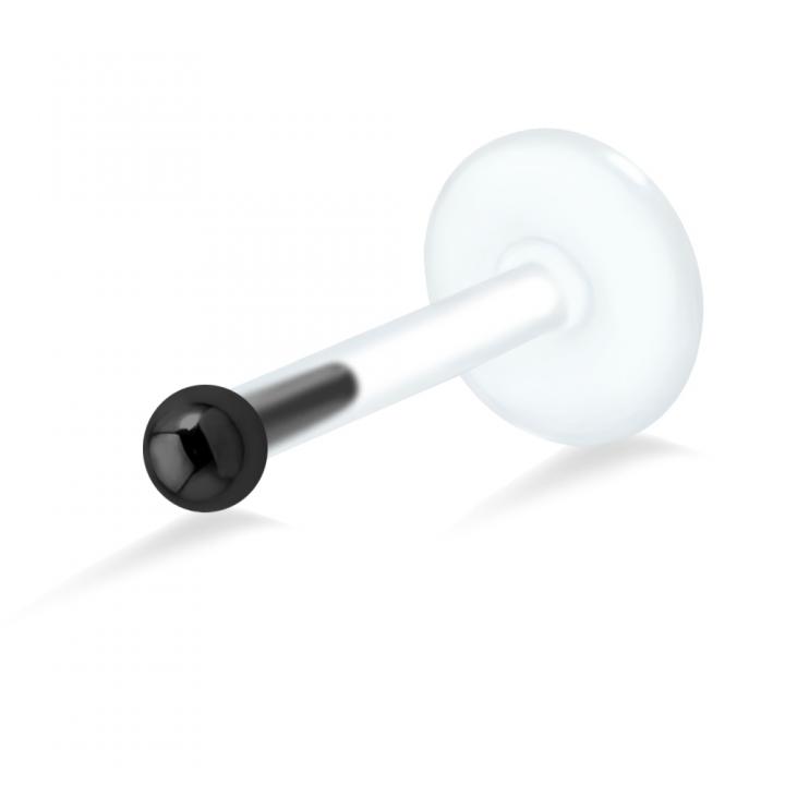 PTFE Tragus Labret 2mm-Kugel silber schwarz goldfarbig roségoldfarbig