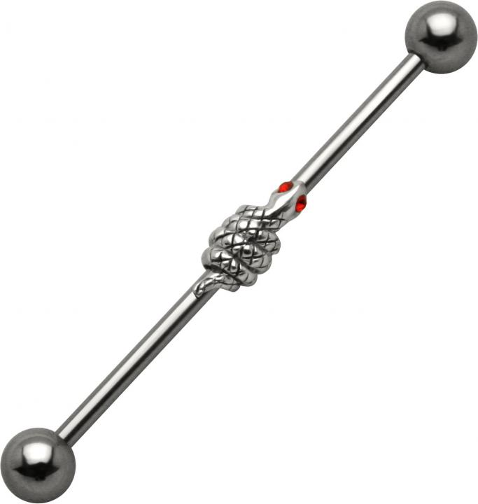 Industrial Piercing Schlange Stahl Barbell Ohr Schmuck