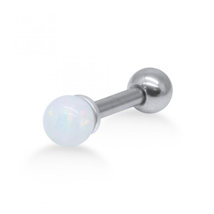 Helix Tragus Piercing synth. 3mm-Opal silberfarbig schwarz goldfarbig roségoldfarbig