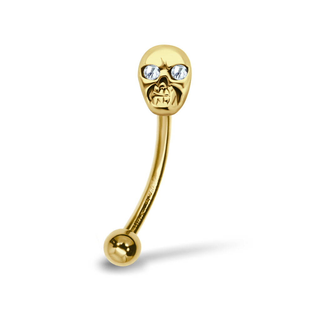 Augenbrauenpiercing Ohrpiercing Rook-Piercing mit Silbermotiv 925er ...