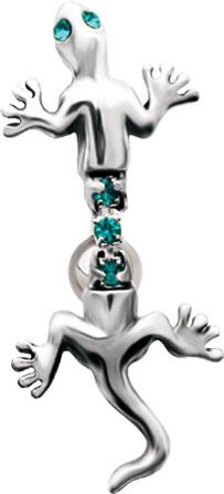 ubpc-06_kopie Bauchnabelpiercing Salamander mit Kristall Steinen