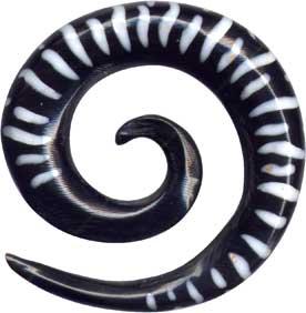 p3674_3 Piercing Expander Büffelhorn Dehnungsspirale Claw Taper