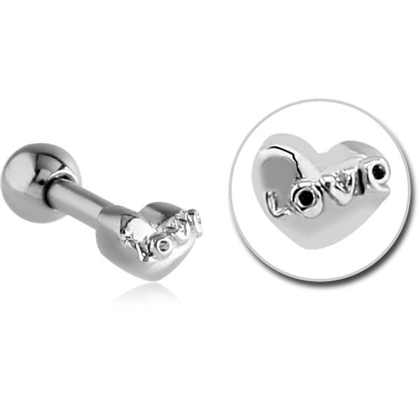 Tragus Helix Love-Herz Ohr Piercing Chirurgenstahl