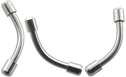 ban371 Augenbrauen Piercing Banane Cup Kugeln 1,2mm Chirurgenstahl