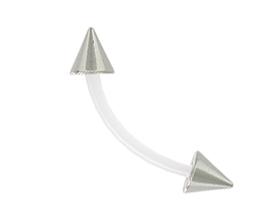 3255_8 Piercing Banane PTFE mit Titan G23 Spitzen in 7 Farben