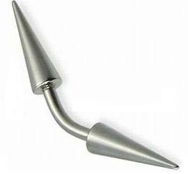 1885_5 Piercing Banane mit langen Spitzen Chirurgenstahl 1.2mm/1.6mm
