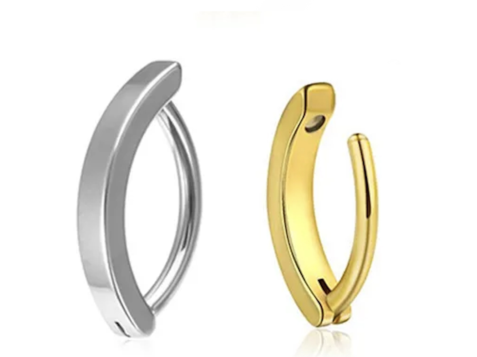 🦚 Bauchnabelpiercing Clicker silber oder goldfarbig  1.6mm Stabstärke