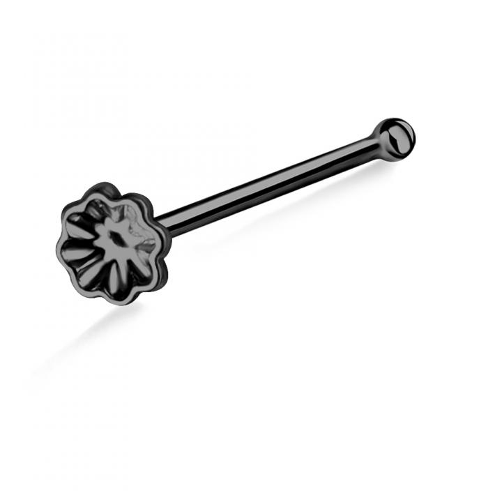 Nasenstecker Pin Blume Silber silberfarbig schwarz goldfarbig roségoldfarbig