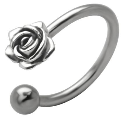 Bauchabelpiercing Rose Hufeisen Circular Piercing