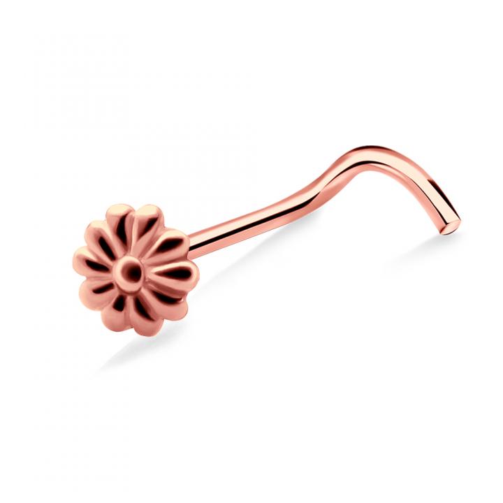 Nasenstecker Spirale Blume Silber silberfarbig schwarz goldfarbig roségoldfarbig