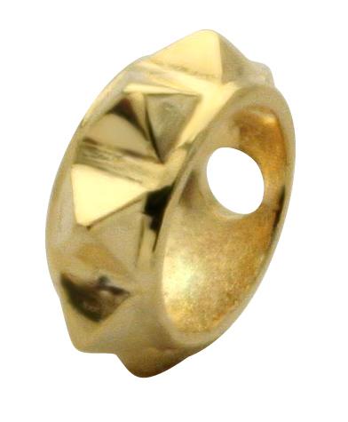 Piercing Saturn Shield goldfarben mit Spikes Spitzen 3mm/1.2mm Stahl