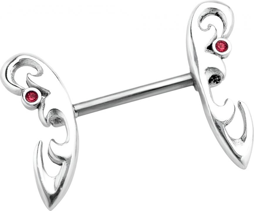 Brustwarzen-Piercing Tribal Kristall Barbell Hantel Nippel Schmuck