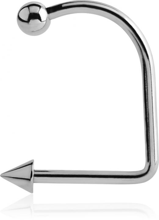 mlhc Lippenbügel Piercing Lip Hoop Steg mit Kugel + Spitze 1.2/1.6 mm
