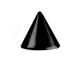 2184_5 Stahl Piercing Spitze schwarz 1,2/1,6mm Verschluss Schraubspitze