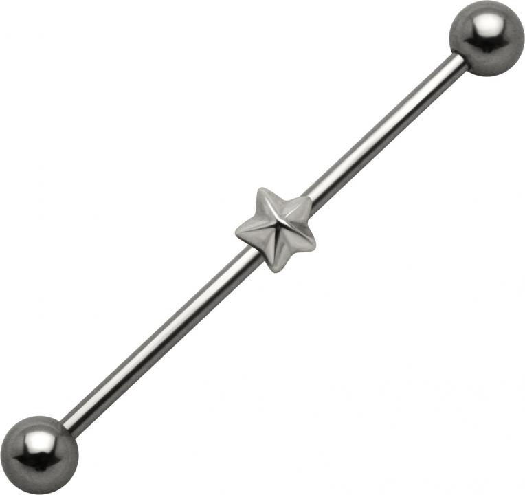 Industrial Piercing Stern Stahl Barbell Ohr Schmuck