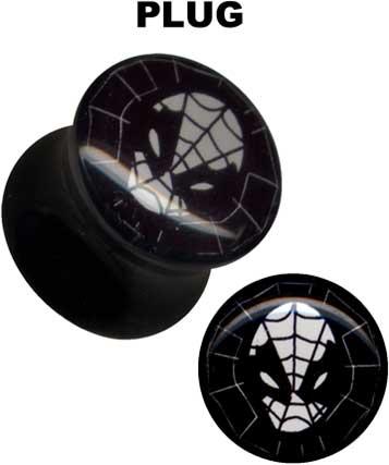 32066 Piercing OhrPlug aus Acryl "Spider"