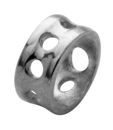 blsh-02ss_kopie Piercing Saturn Shield mit Lochmuster 5mm/1.6mm Stahl