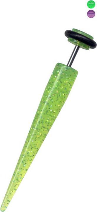 30177 Fake Piercing Dehnungsstab Acryl Glitzer Expander Tunnel Dehner