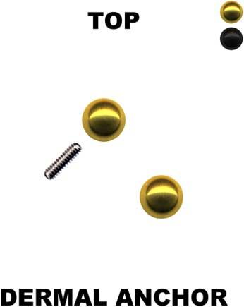14194533014fdb1972 Dermal Anchor Aufsatz farbige Kugel Microdermal Stahl